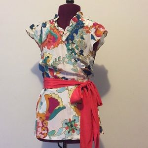 Anthropologie wrap around tunic